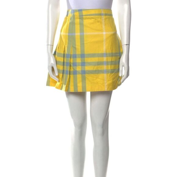 (K2) Burberry Golf Check Print Mini Skirt, Women's Size 8 - Picture 1 of 13